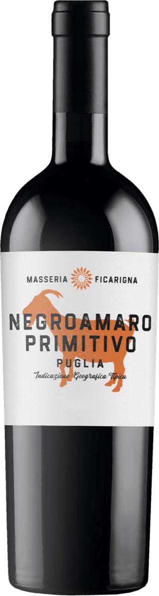 Bottiglia di Negroamaro Primitivo Masseria Ficarigna